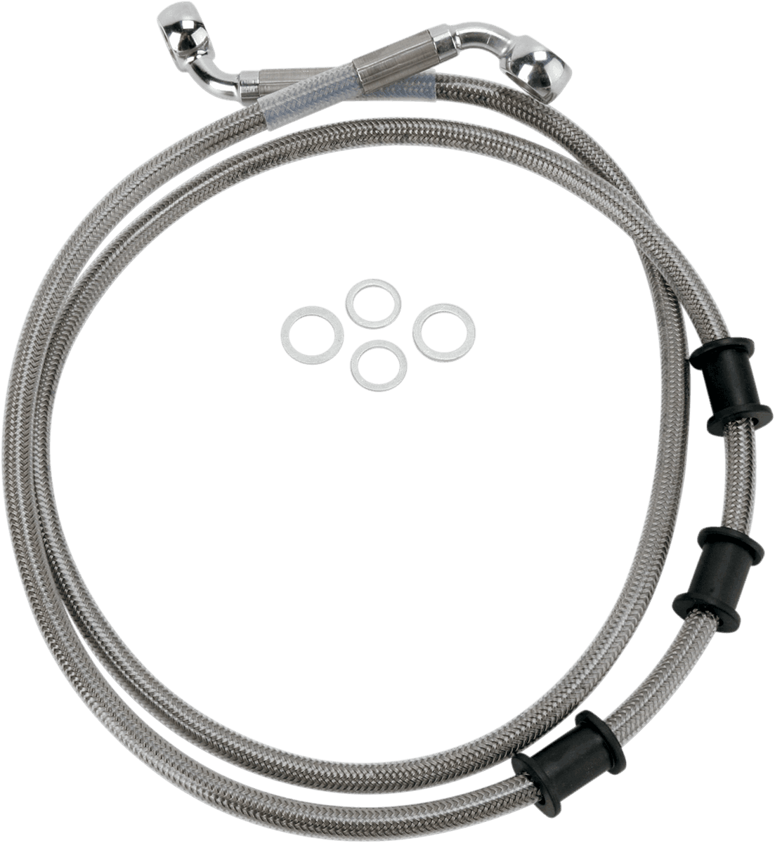 DRAG SPECIALTIES 1741-2844 Brake Line - Front - +8" - Stainless Steel
