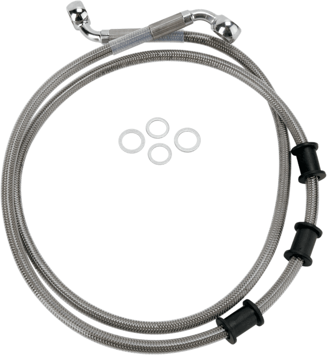 DRAG SPECIALTIES 1741-2844 Brake Line - Front - +8" - Stainless Steel