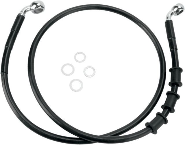 DRAG SPECIALTIES 1741-2850 Brake Line - Front - Black - +8"