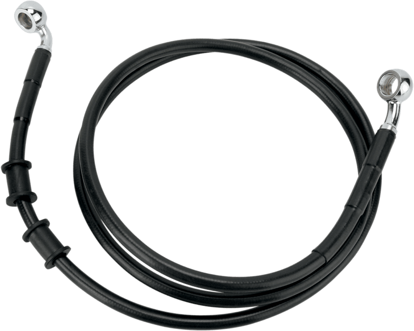 DRAG SPECIALTIES 1741-2895 Brake Line - Front - Black - +2" - FXDB '08-'17