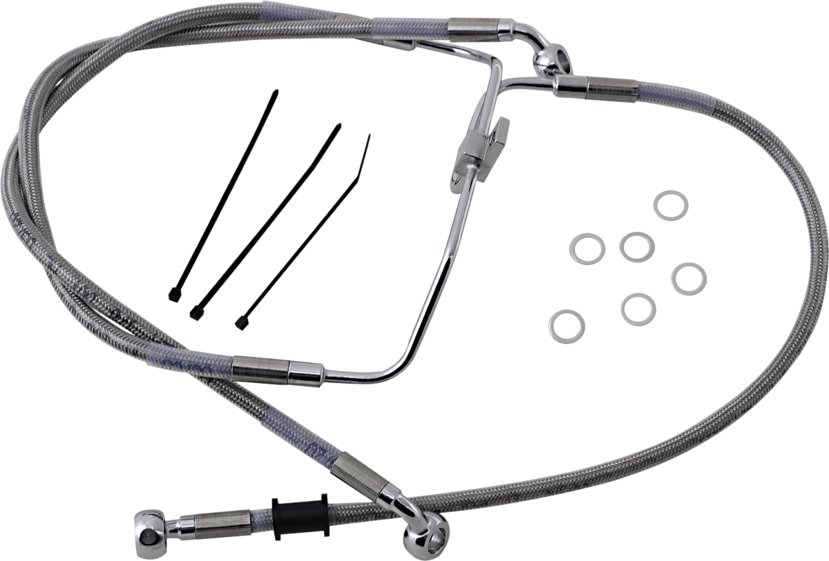DRAG SPECIALTIES 1741-2900 Brake Line - Front (Lower/Upper) - Stainless Steel