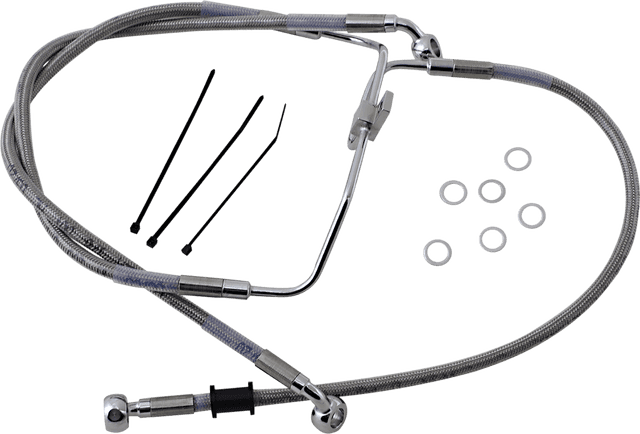 DRAG SPECIALTIES 1741-2900 Brake Line - Front (Lower/Upper) - Stainless Steel — image 1 of 2