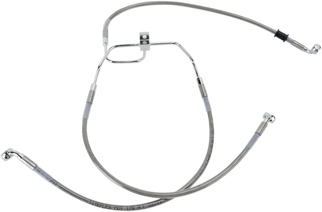 DRAG SPECIALTIES 1741-2900 Brake Line - Front (Lower/Upper) - Stainless Steel — image 2 of 2