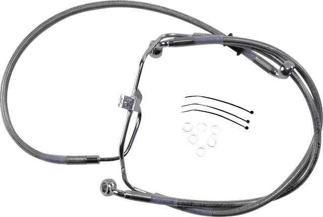DRAG SPECIALTIES 1741-2901 Brake Line - +2" - Stainless Steel - FXDF '08-'17