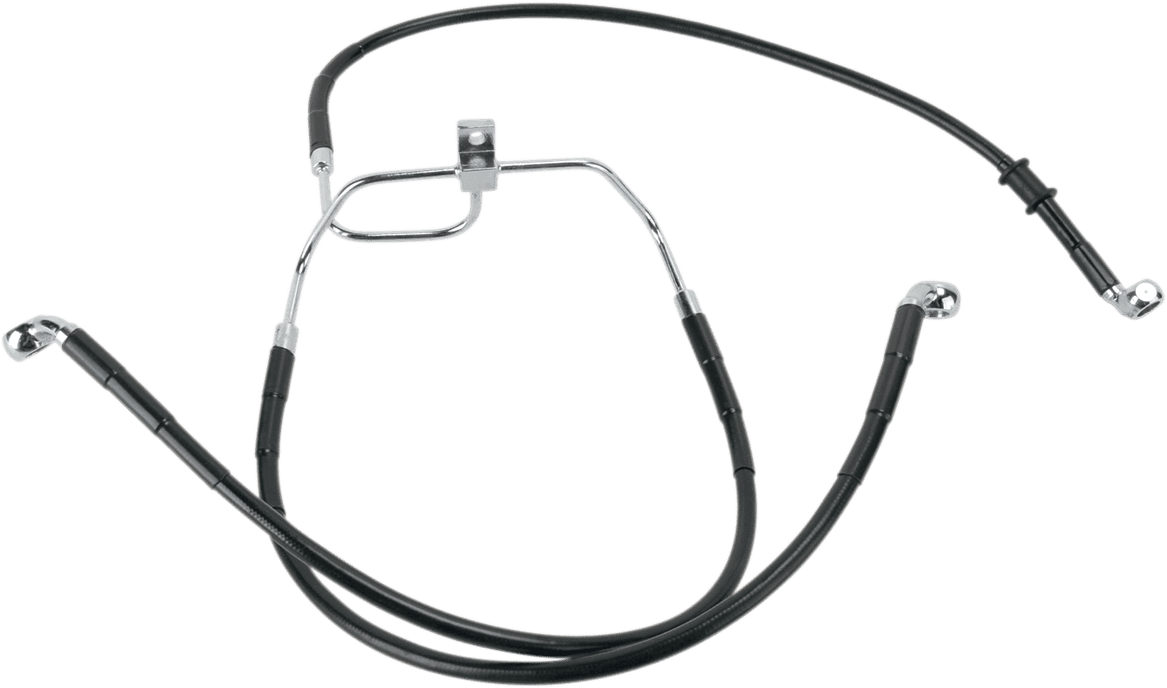 DRAG SPECIALTIES 1741-2906 Brake Line - Front (Lower/Upper) - Black