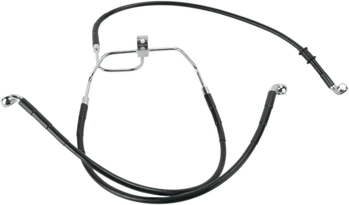 DRAG SPECIALTIES 1741-2906 Brake Line - Front (Lower/Upper) - Black