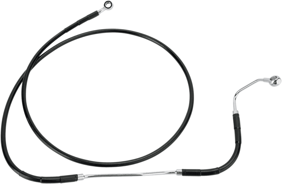 DRAG SPECIALTIES 1741-2935 Brake Line - Front - Black - +6" ABS
