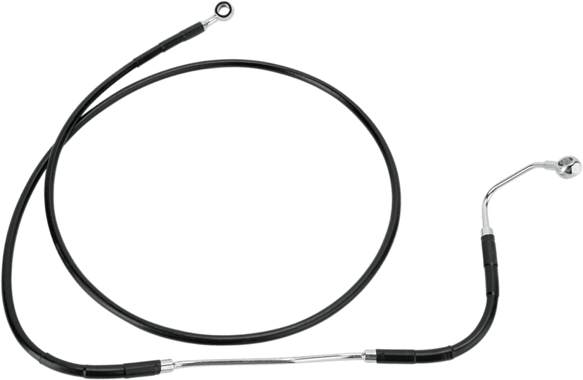 DRAG SPECIALTIES 1741-2935 Brake Line - Front - Black - +6" ABS