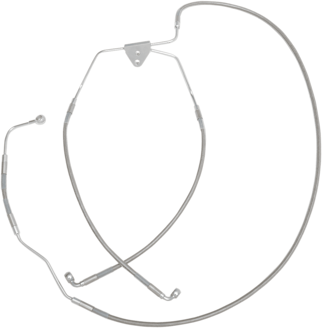 DRAG SPECIALTIES 1741-2938 Brake Line - Front (Lower/Mid) - Stainless Steel