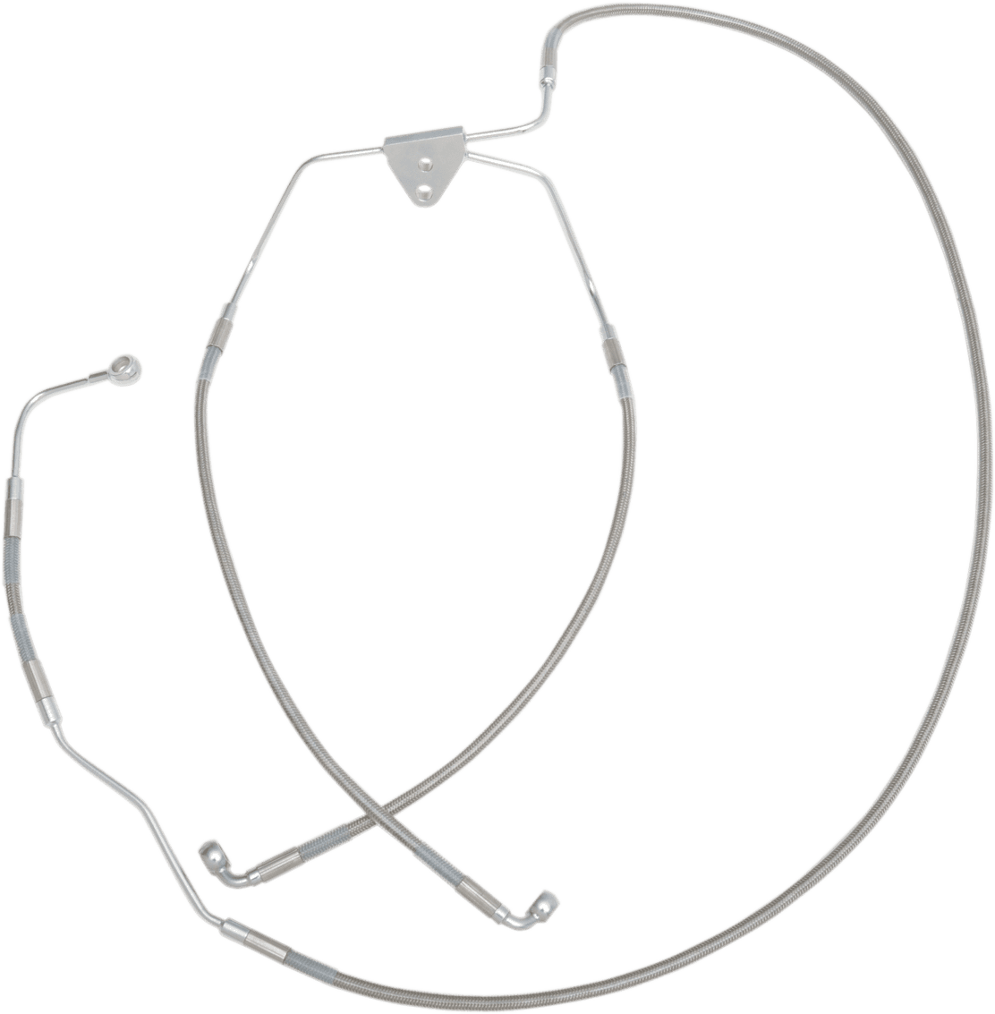 DRAG SPECIALTIES 1741-2938 Brake Line - Front (Lower/Mid) - Stainless Steel