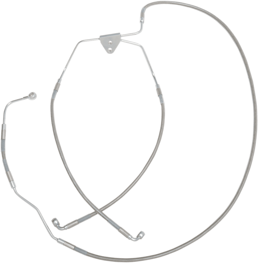 DRAG SPECIALTIES 1741-2938 Brake Line - Front (Lower/Mid) - Stainless Steel