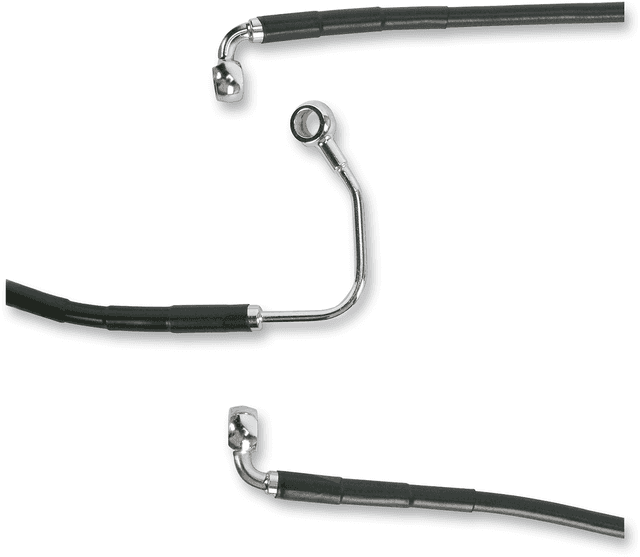 DRAG SPECIALTIES 1741-2939 Brake Line - Front (Lower/Mid) - ABS - Black — image 2 of 2