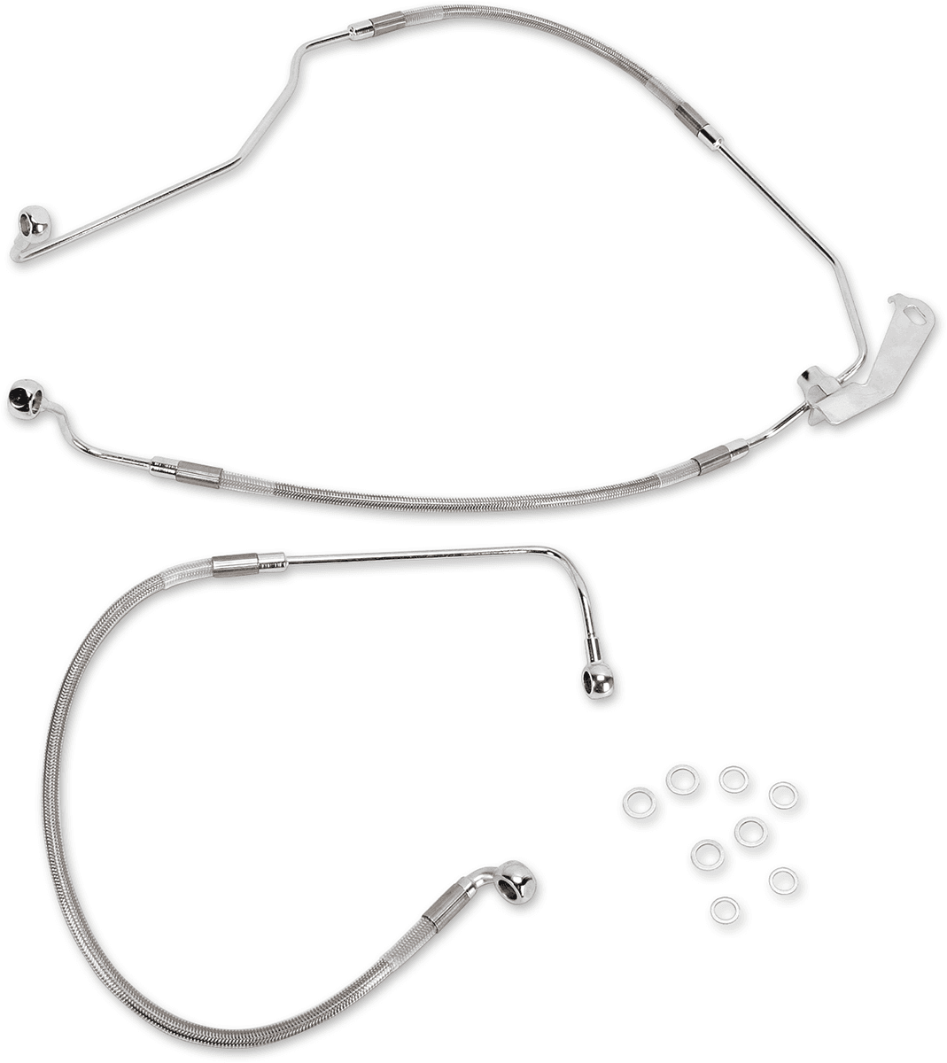 DRAG SPECIALTIES 1741-2941 Brake Line - Rear - Stainless Steel