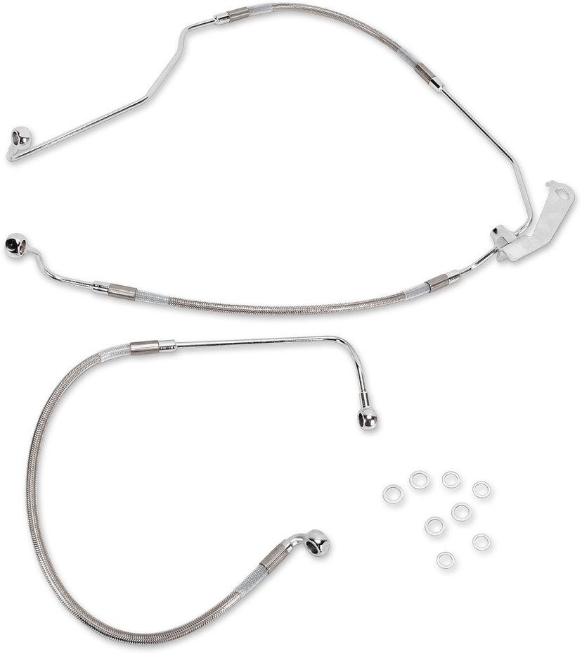 DRAG SPECIALTIES 1741-2941 Brake Line - Rear - Stainless Steel — image 1 of 2