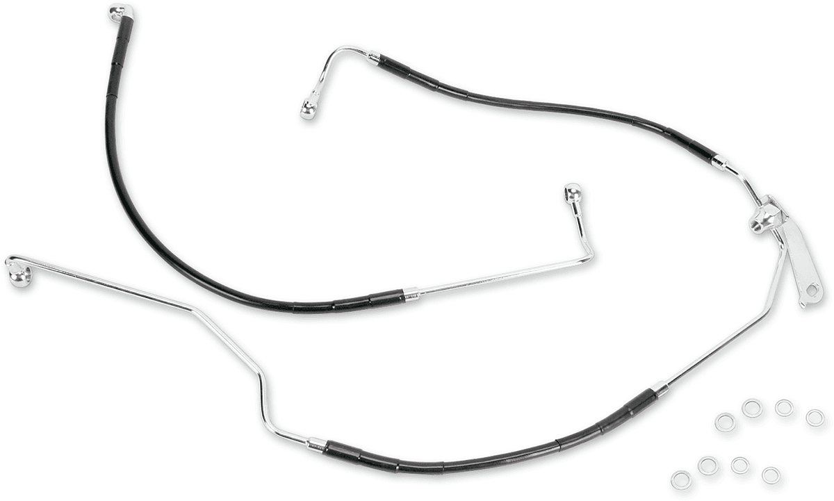 DRAG SPECIALTIES 1741-2943 Brake Line - Rear - Black