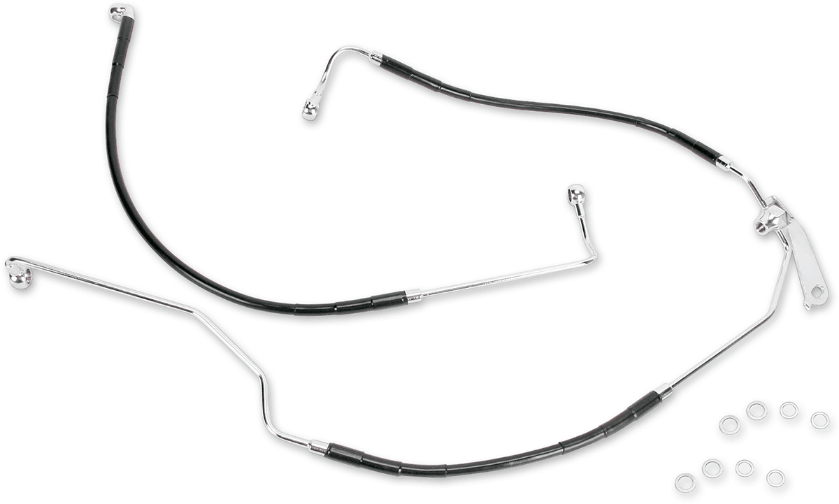 DRAG SPECIALTIES 1741-2943 Brake Line - Rear - Black
