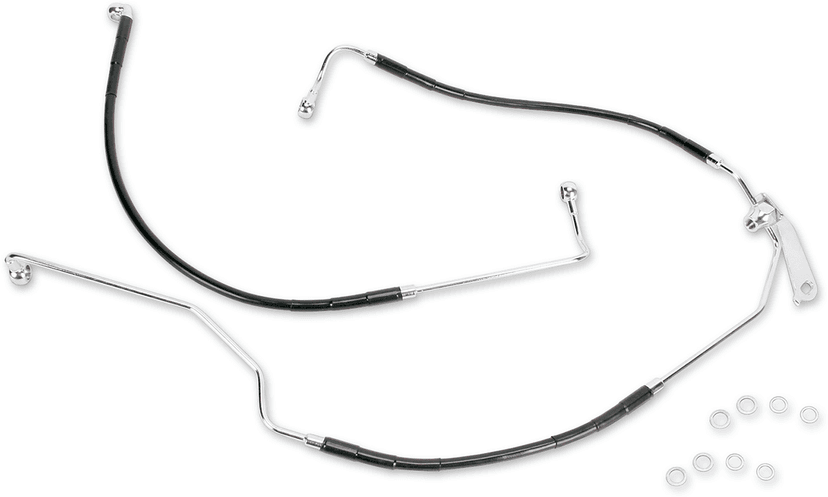 DRAG SPECIALTIES 1741-2943 Brake Line - Rear - Black — image 1 of 2