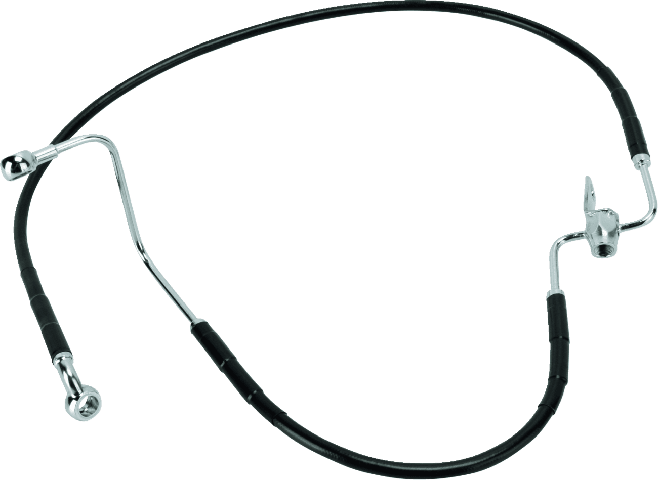 DRAG SPECIALTIES 1741-2945 Brake Line - Rear - Black
