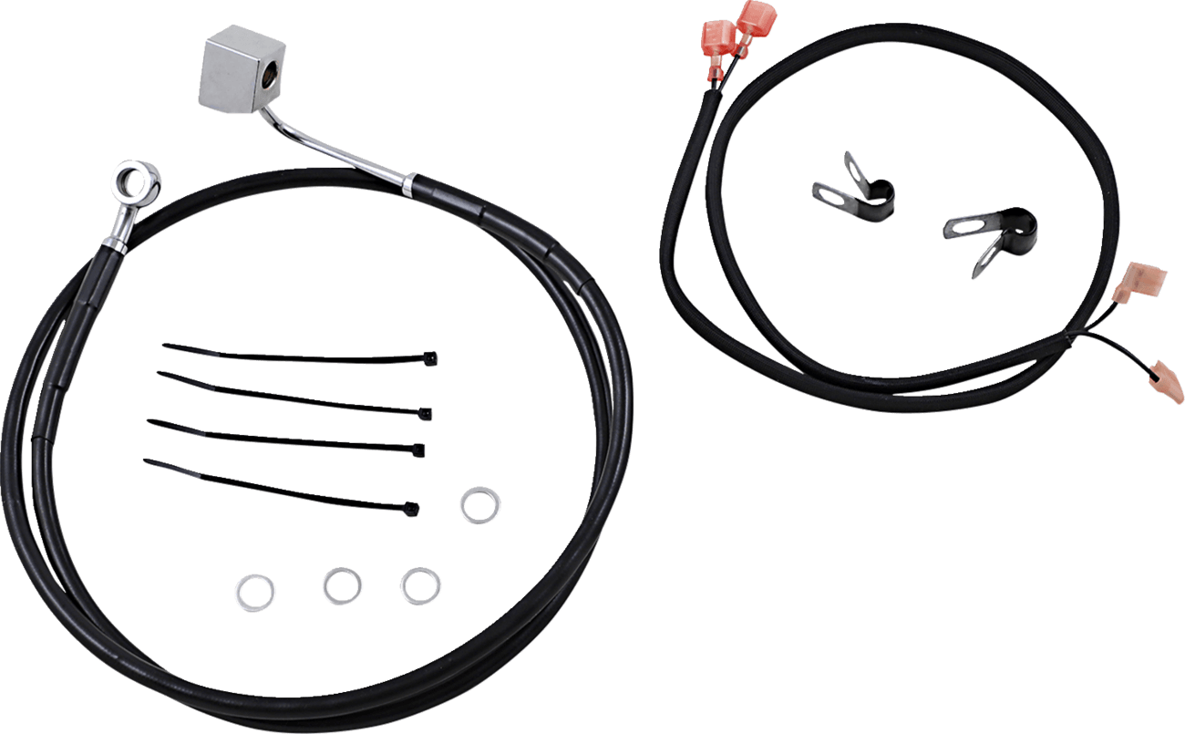 DRAG SPECIALTIES 1741-2949 Brake Line - Rear - Black