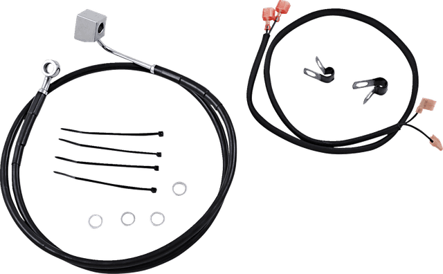 DRAG SPECIALTIES 1741-2949 Brake Line - Rear - Black — image 1 of 2