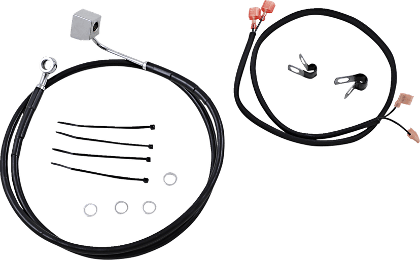 DRAG SPECIALTIES 1741-2949 Brake Line - Rear - Black — image 1 of 2