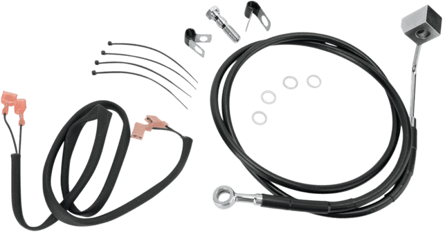 DRAG SPECIALTIES 1741-2949 Brake Line - Rear - Black — image 2 of 2