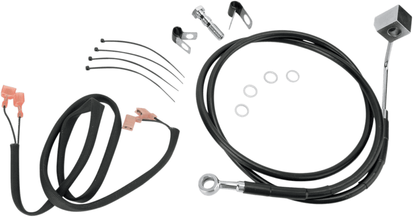 DRAG SPECIALTIES 1741-2949 Brake Line - Rear - Black — image 2 of 2