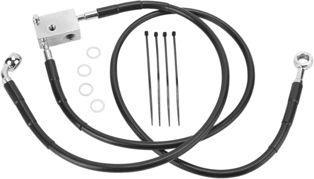 DRAG SPECIALTIES 1741-2950 Brake Line - Rear - Black — image 2 of 2