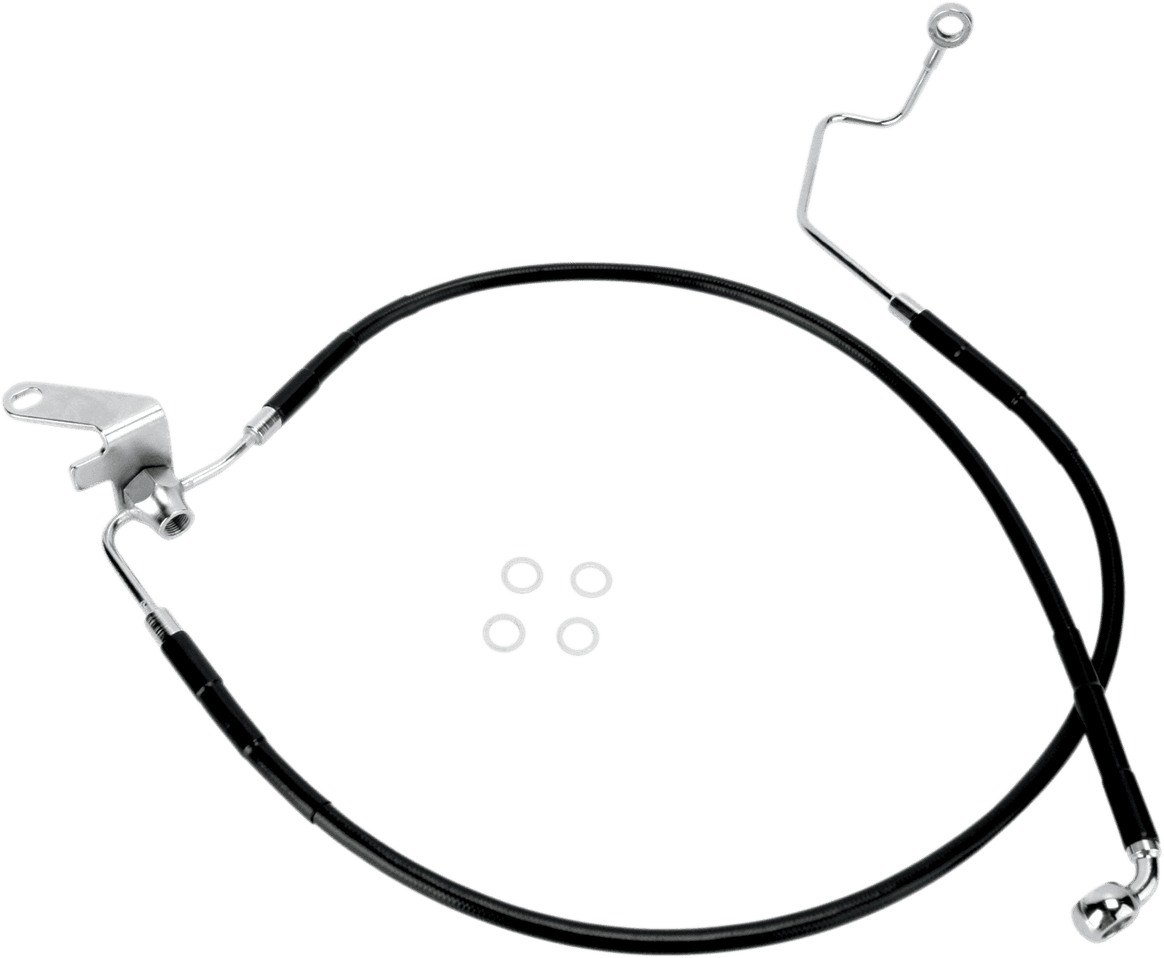 DRAG SPECIALTIES 1741-2954 Brake Line - Rear - Black