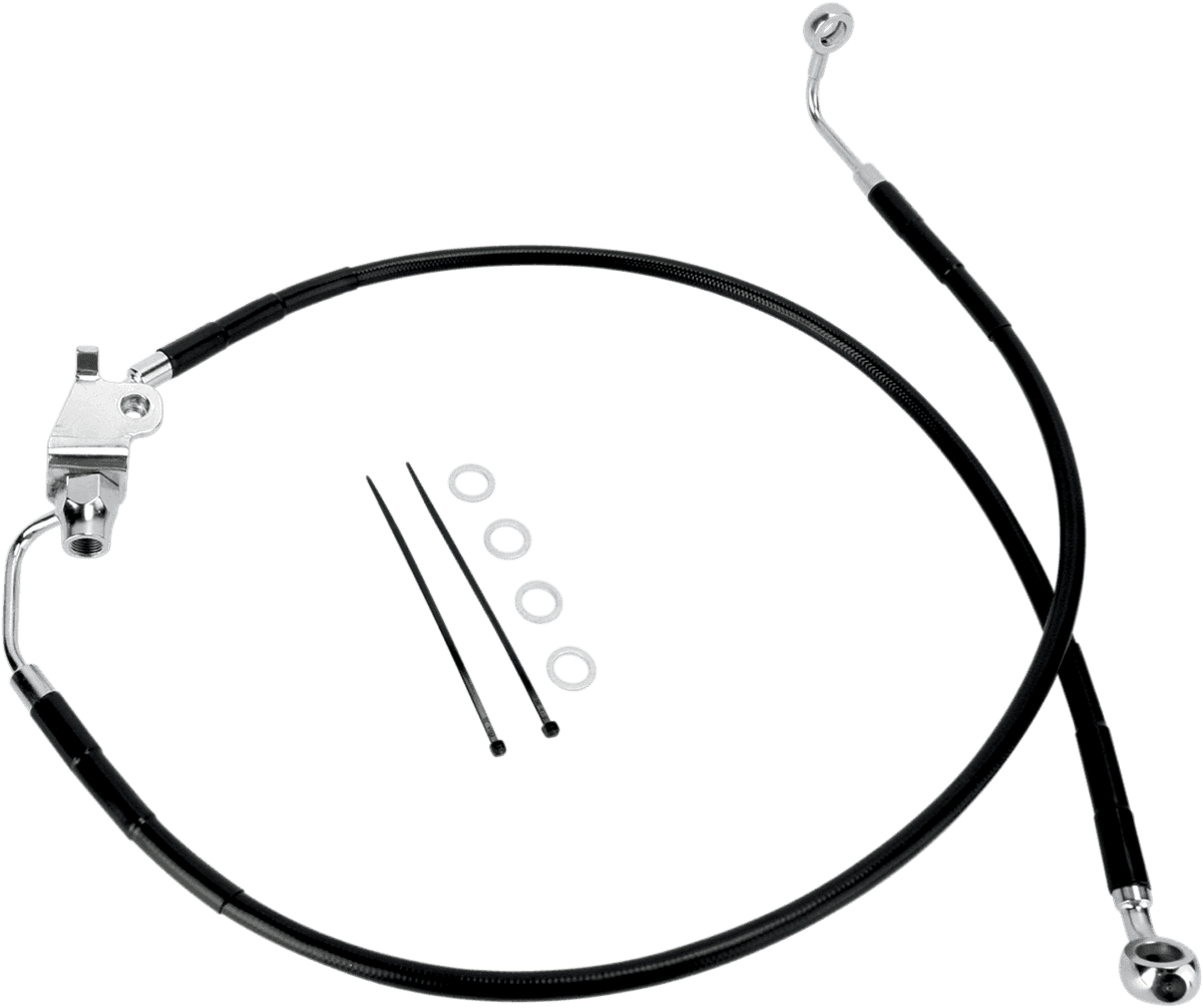 DRAG SPECIALTIES 1741-2961 Brake Line - Rear - Black