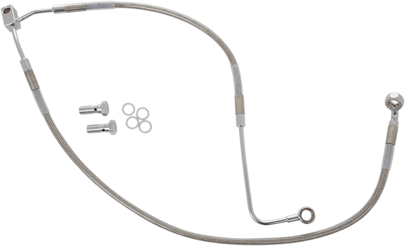 DRAG SPECIALTIES 1741-3775 Brake Line - Front (Lower/Upper) - Stainless Steel