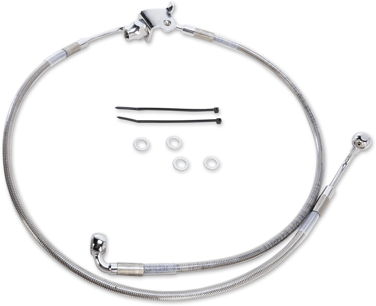 DRAG SPECIALTIES 1741-3849 Brake Line - Rear - Stainless Steel