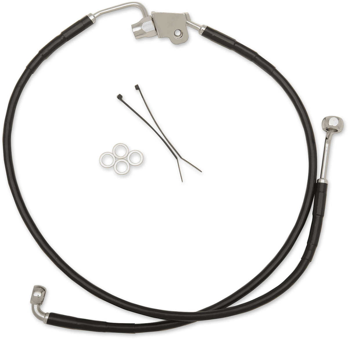 DRAG SPECIALTIES 1741-3850 Brake Line - Rear - Black