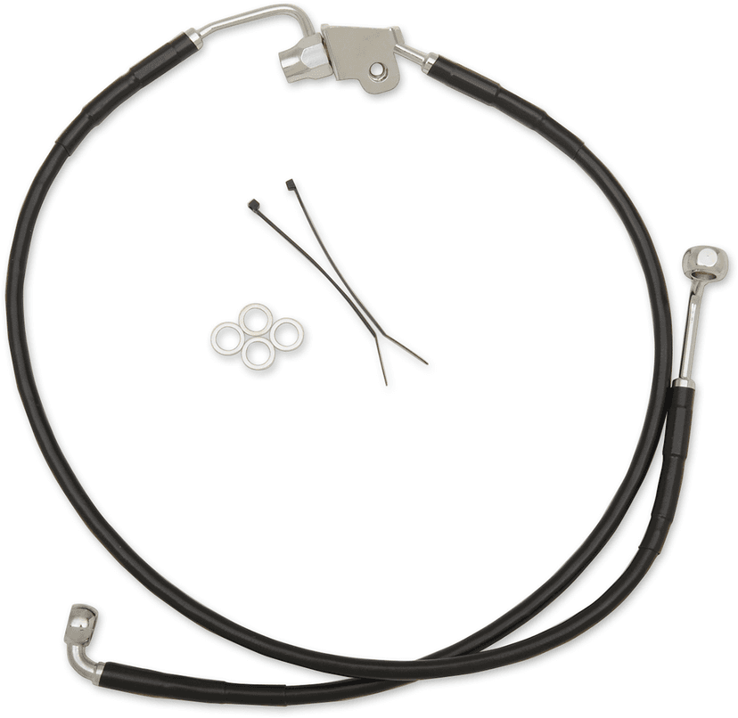 DRAG SPECIALTIES 1741-3850 Brake Line - Rear - Black