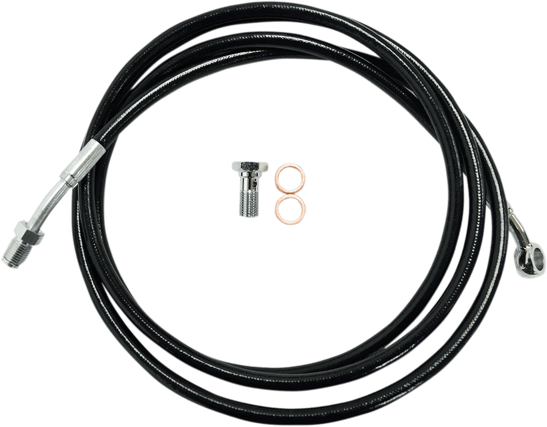 LA CHOPPERS 1741-3954 Clutch Line - 12" - 14" Handlebars - Black - Touring