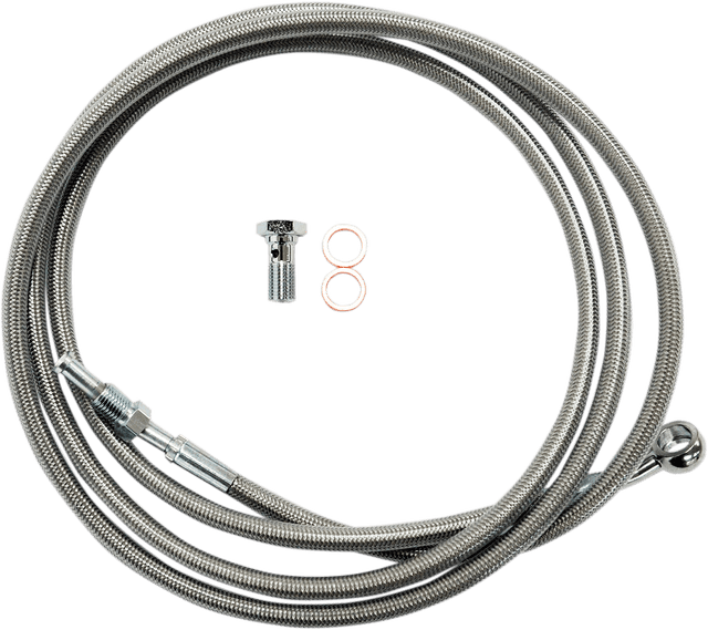 LA CHOPPERS 1741-3957 Clutch Line - 18" - 20" Handlebars - Stainless Steel - Touring