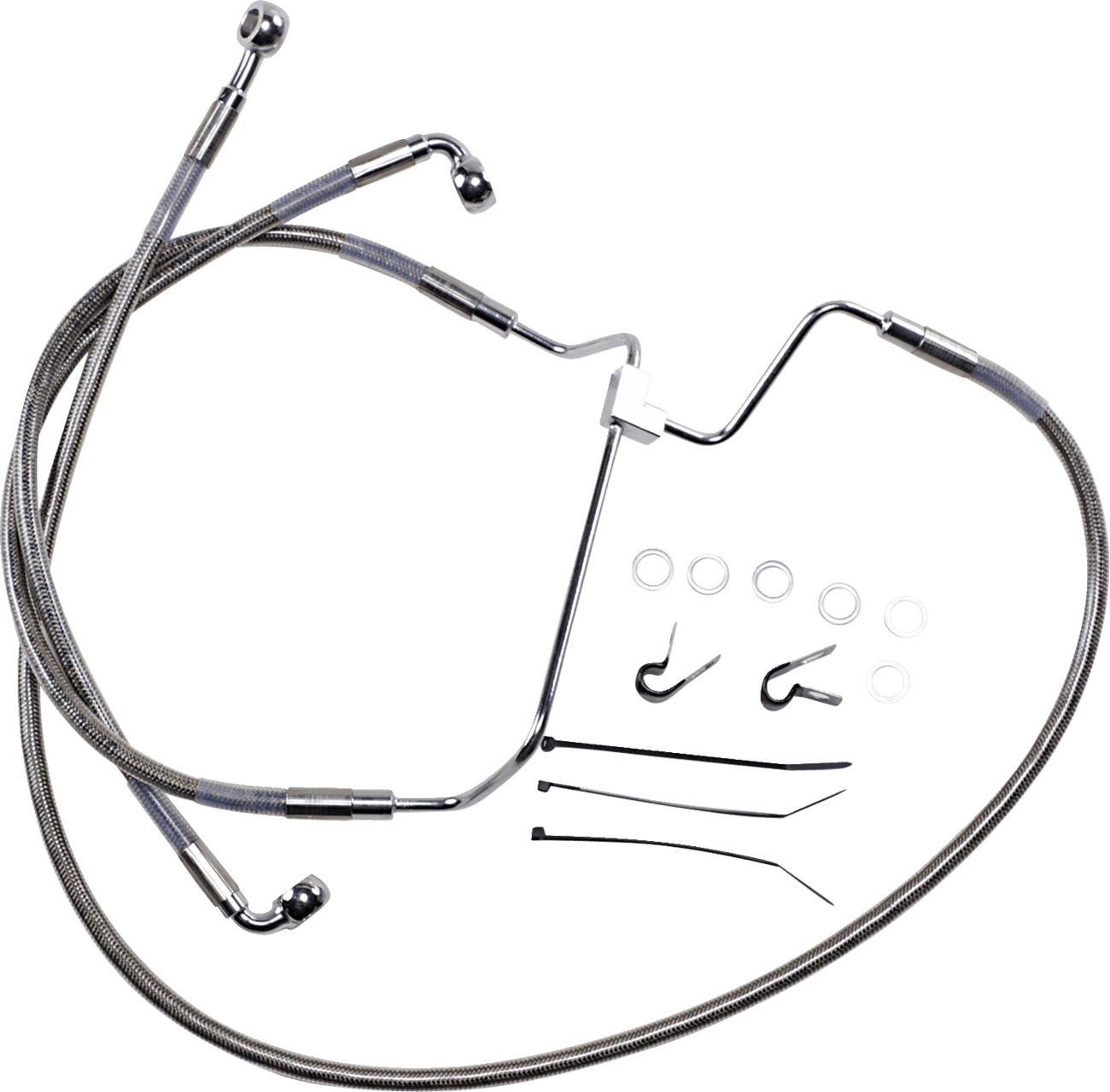 DRAG SPECIALTIES 1741-3981 Brake Line - +8" - Stainless Steel