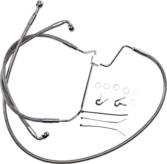 DRAG SPECIALTIES 1741-3981 Brake Line - +8" - Stainless Steel