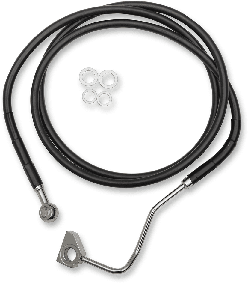 DRAG SPECIALTIES 1741-3988 Brake Line - Front (Upper) - Black — image 3 of 3
