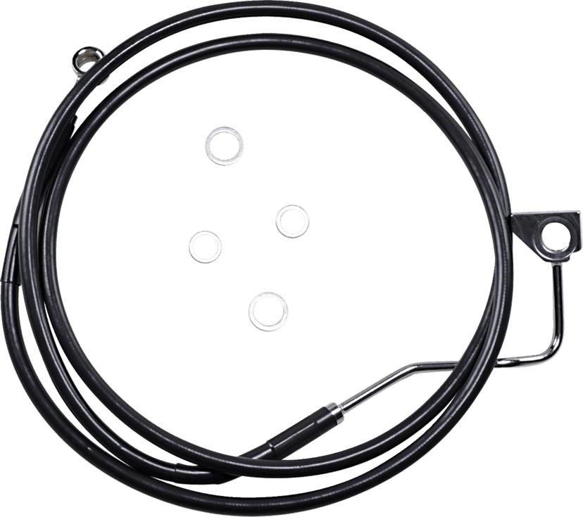 DRAG SPECIALTIES 1741-3988 Brake Line - Front (Upper) - Black — image 1 of 3
