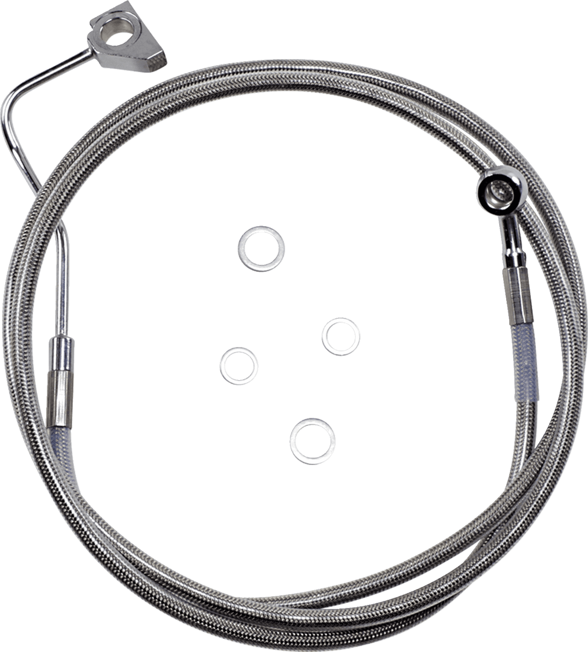 DRAG SPECIALTIES 1741-3990 Brake Line - +4" - Stainless Steel - ABS
