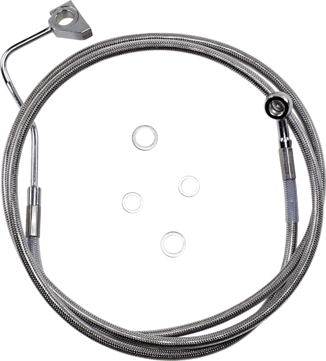DRAG SPECIALTIES 1741-3990 Brake Line - +4" - Stainless Steel - ABS