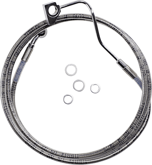 DRAG SPECIALTIES 1741-3991 Brake Line - +6" - Stainless Steel - ABS — image 1 of 2