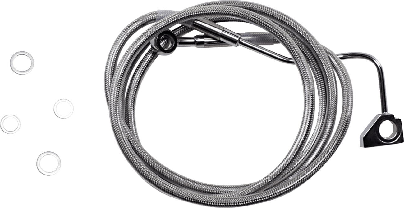 DRAG SPECIALTIES 1741-3993 Brake Line - +10" - Stainless Steel - ABS