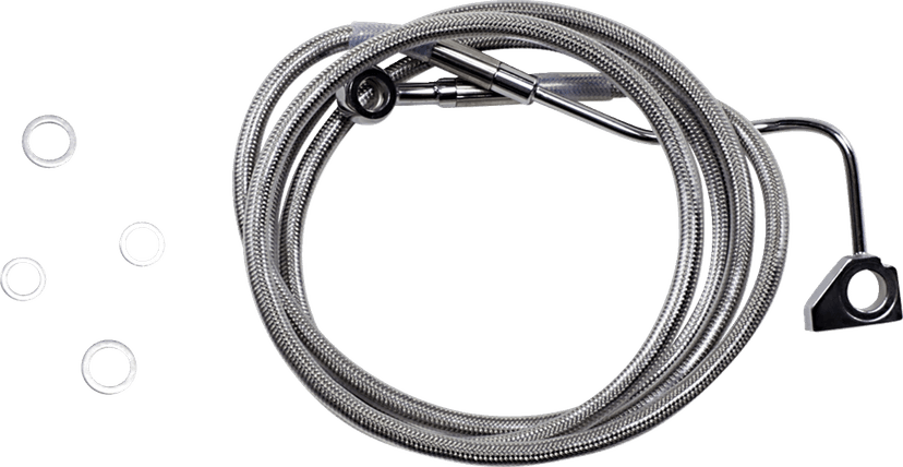 DRAG SPECIALTIES 1741-3993 Brake Line - +10" - Stainless Steel - ABS