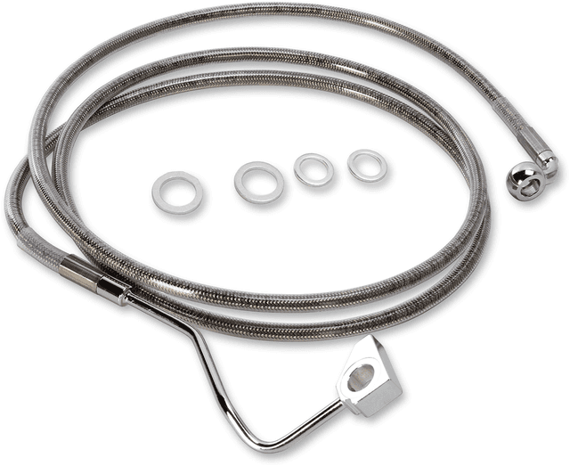 DRAG SPECIALTIES 1741-4499 Brake Line - Front - +4" - Stainless Steel — image 1 of 2