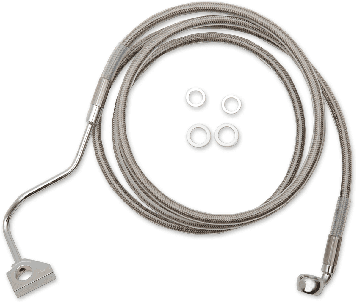 DRAG SPECIALTIES 1741-4500 Brake Line - Front - +6" - Stainless Steel