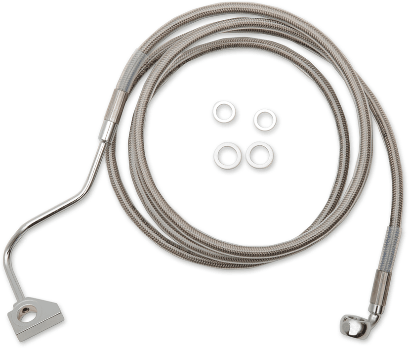 DRAG SPECIALTIES 1741-4501 Brake Line - Front - +8" - Stainless Steel — image 1 of 2
