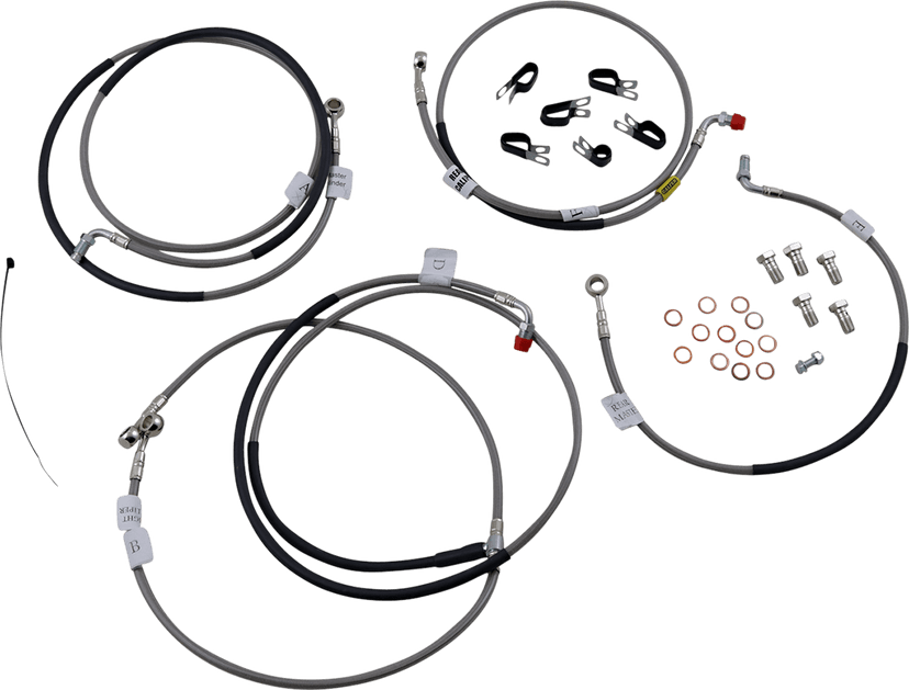GBRAKES 1741-4593 Brake Line - Stainless Steel