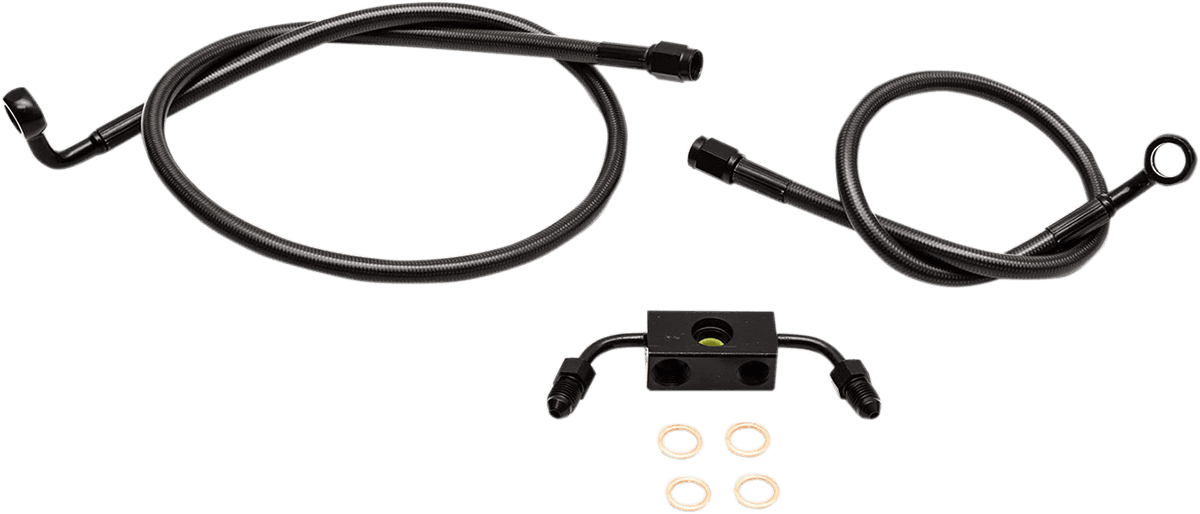 LA CHOPPERS 1741-4648 Brake Lines - Mini Ape Hanger Handlebars - Midnight